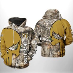 Wake Forest Demon Deacons NCAA Camo Veteran Hunting 3D Printed Hoodie