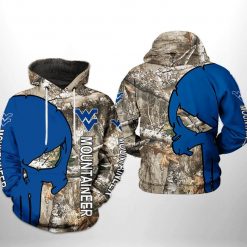 West Virginia Mountaineer NCAA Camo Veteran Hunting 3D Printed Hoodie