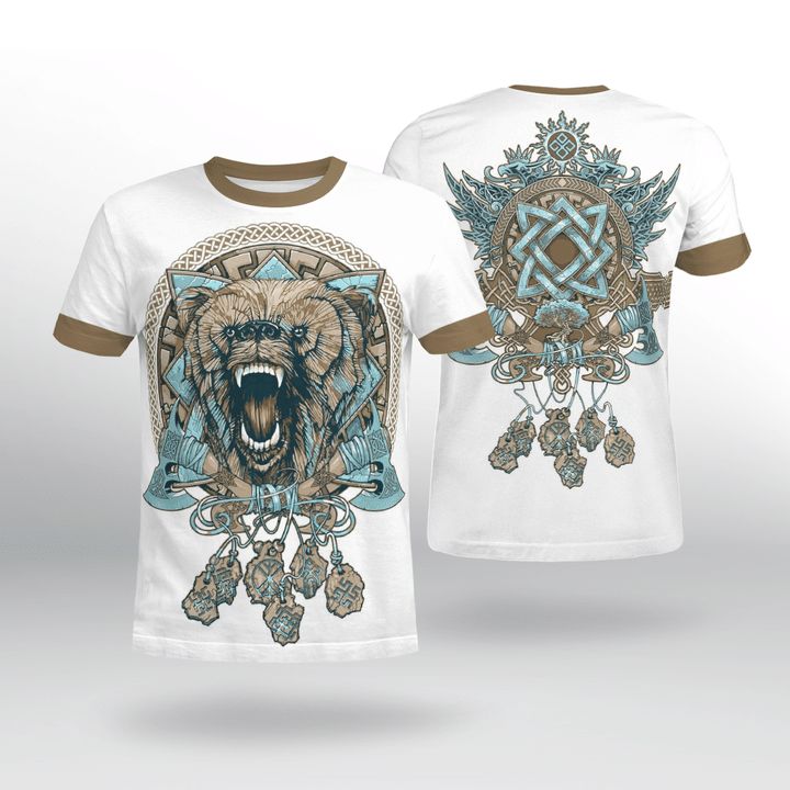 Wolf Graphic Viking 3d T Shirt Zip Hoodie