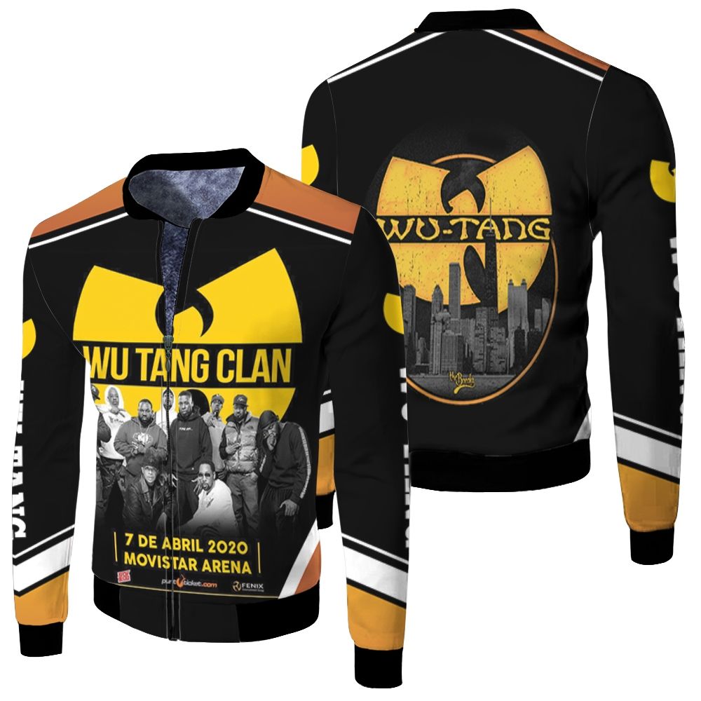 Wu Tang Clan 7 De Abril 2020 Movistar Arena Legend Hip Hop For Fan Fleece Bomber Jacket