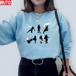 Xenoblade Party Silhouette Fighting Unisex Sweatshirt