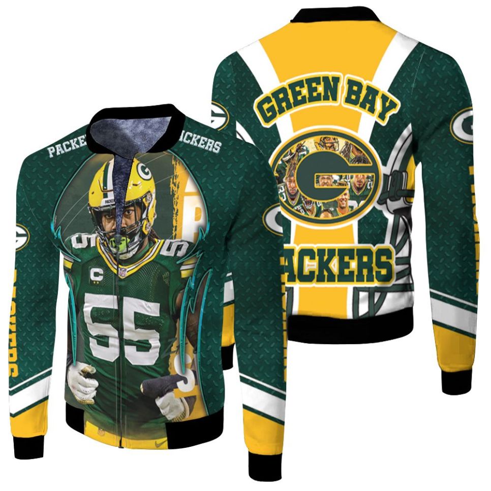 Zadarius Smith 55 Green Bay Packers Nfc North Division Champions Super Bowl 2021 Fleece Bomber Jacket