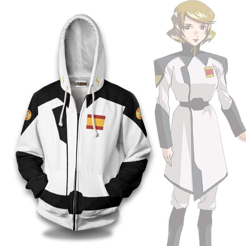 ZAnimeT White Hoodie Mobile Suit Gundam Anime Casual Cosplay