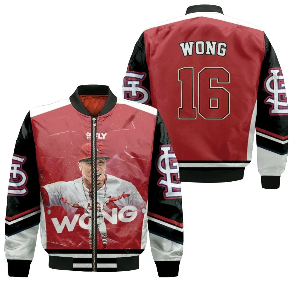 16 Kolten Wong St Louis Cardinals Bomber Jacket