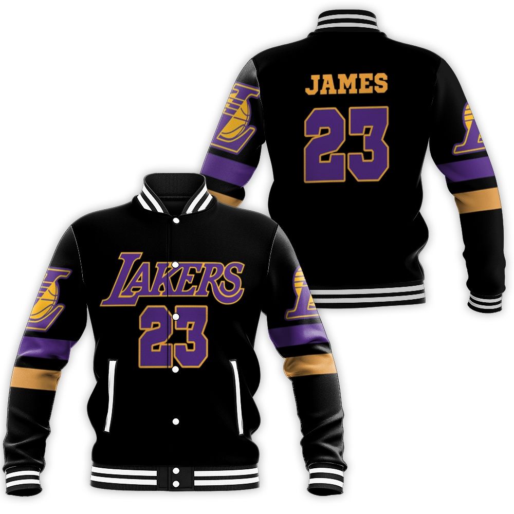 23 Lebron James Lakers Jersey Inspired Style Baseball Jacket