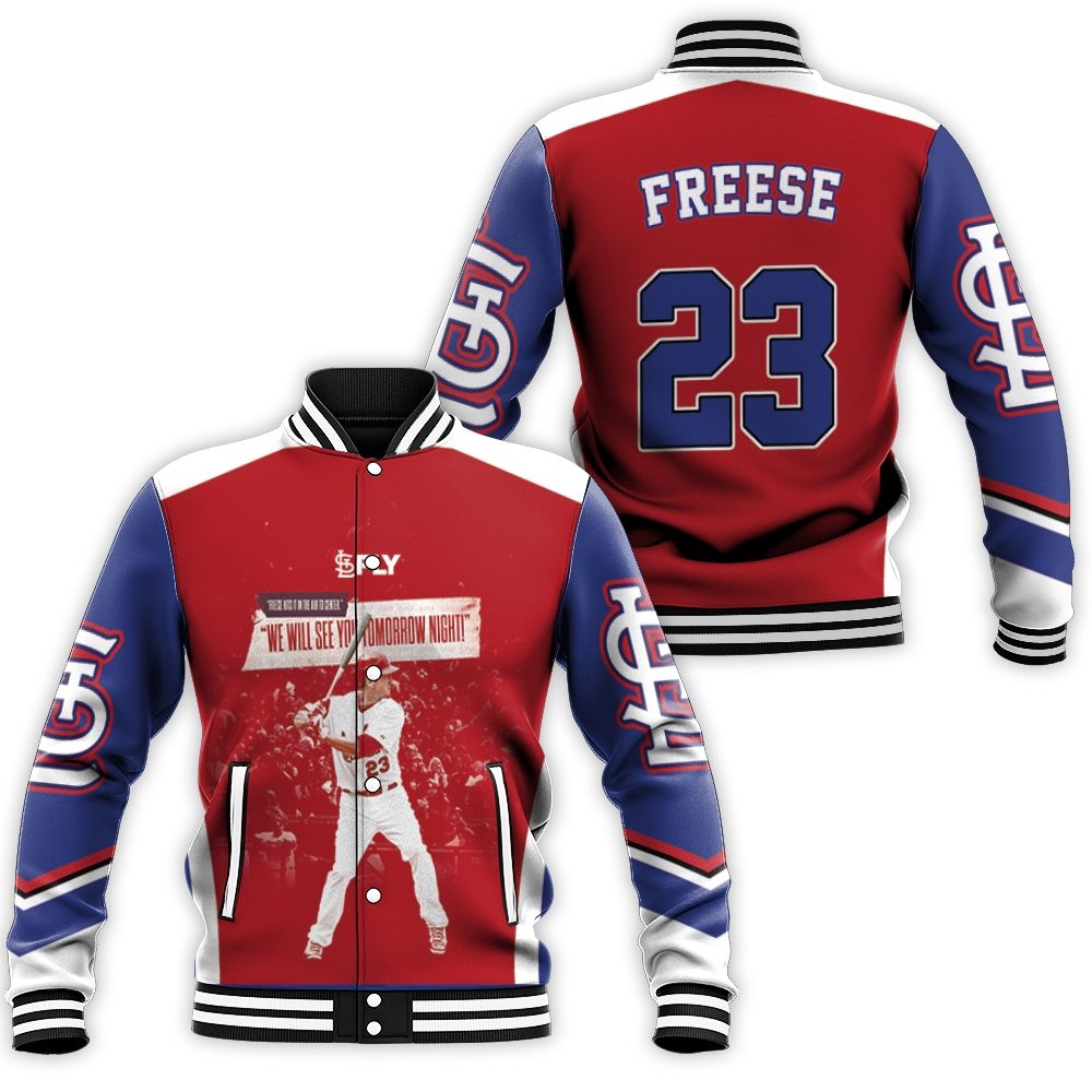 23 St Louis Cardinals Third Baseman David Freese Baseball Jacket
