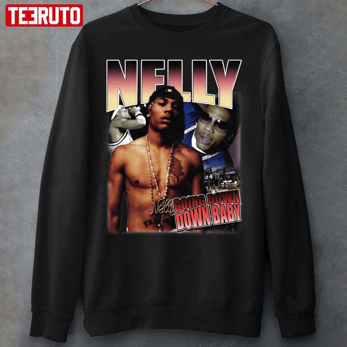 90s Vintage Hip Hop Nelly Going Down Down Baby Unisex Sweatshirt
