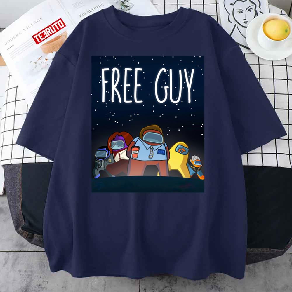 Among Us Featuring Free Guy Ryan Reynolds Unisex T-Shirt