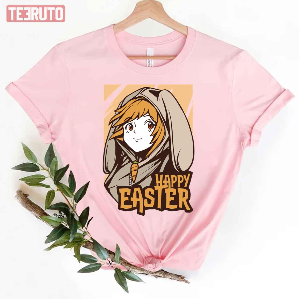 Anime Happy Easter Bunny Women T-Shirt