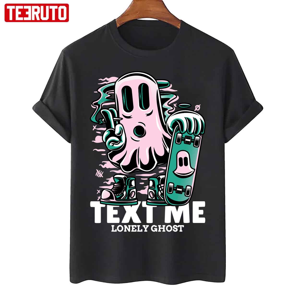 Art Text Me Lonely Ghost Unisex T-Shirt