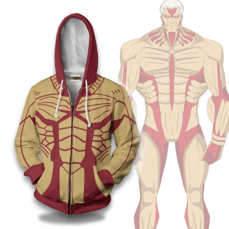 Attack On Titan Armored Titan Hoodie Anime Casual Cosplay Costume