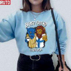 Beast Friend Forever Wolf And Lion Unisex Sweatshirt