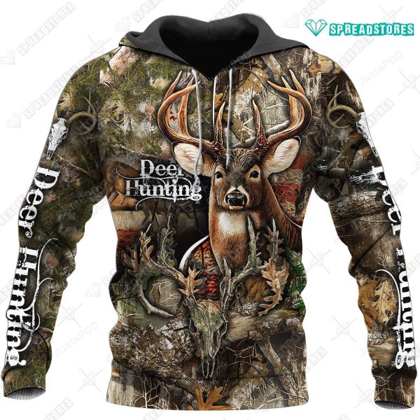 Beautiful Deer Hunting Art 3d Hoodie