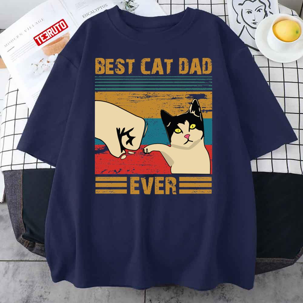 Best Cat Dad Ever Vintage Unisex T-Shirt