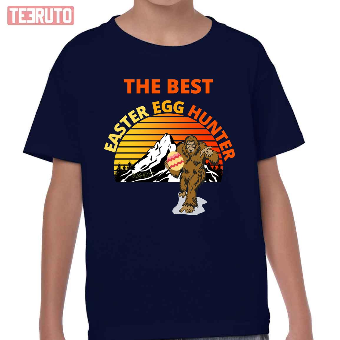 Bigfoot Easter Egg Funny Vintage Kid T-Shirt