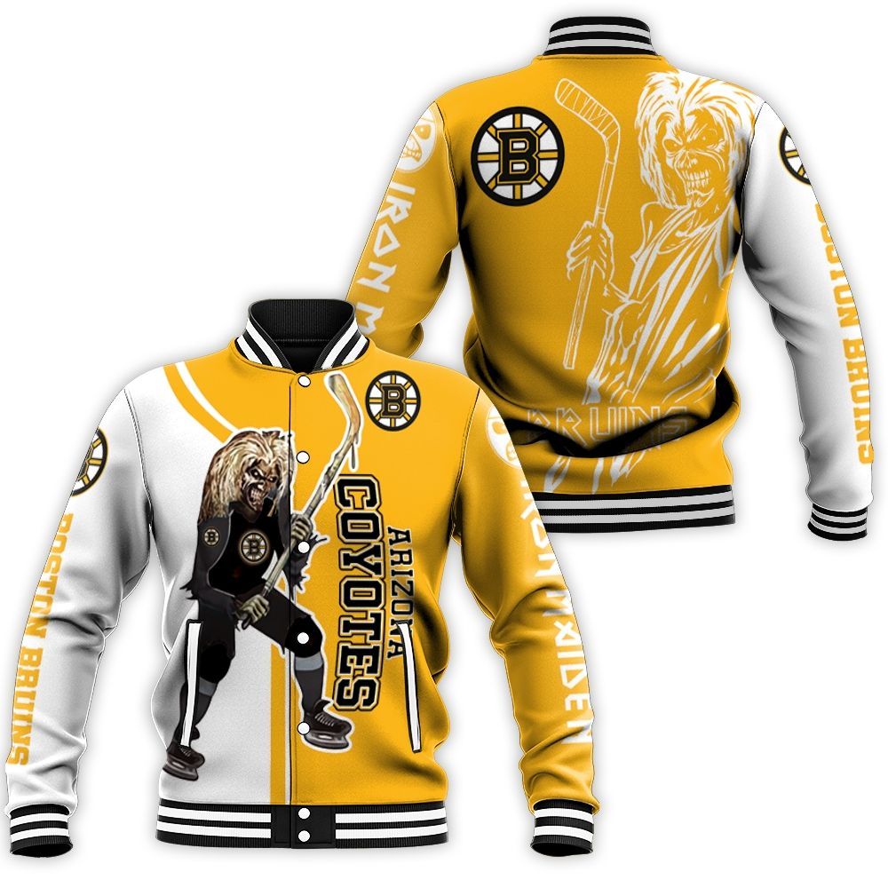 Boston Bruins And Zombie For Fans Baseball Jacket