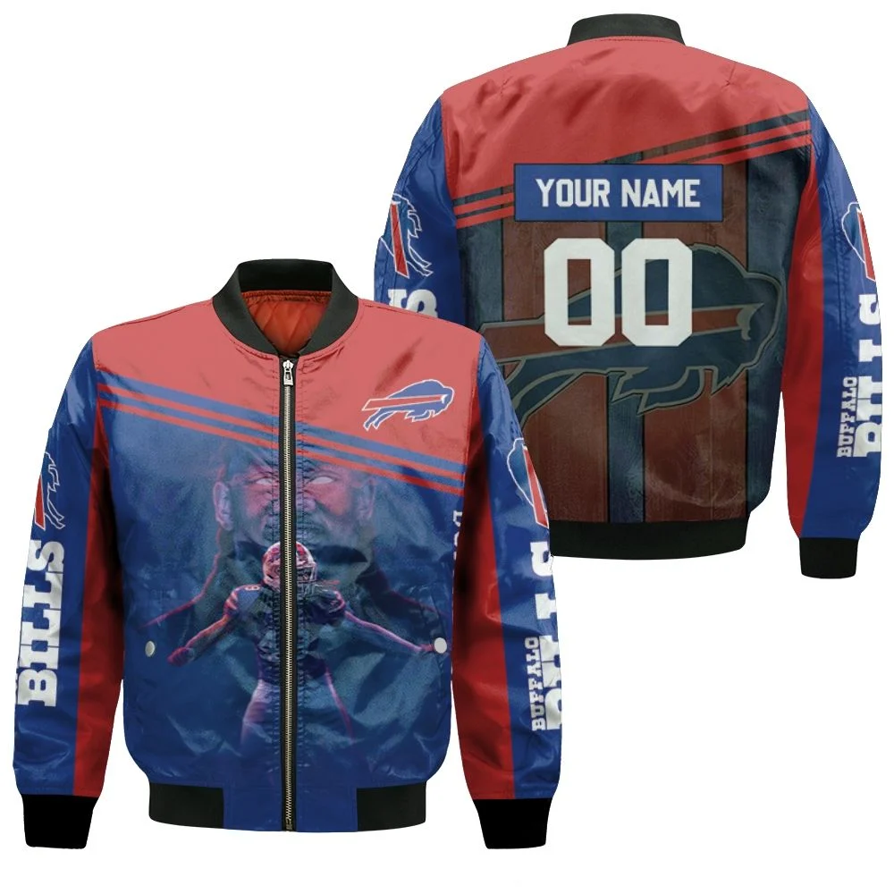 Buffalo Bills 2020 Afc East Champions 49 Tremaine Edmunds God Personalized Bomber Jacket