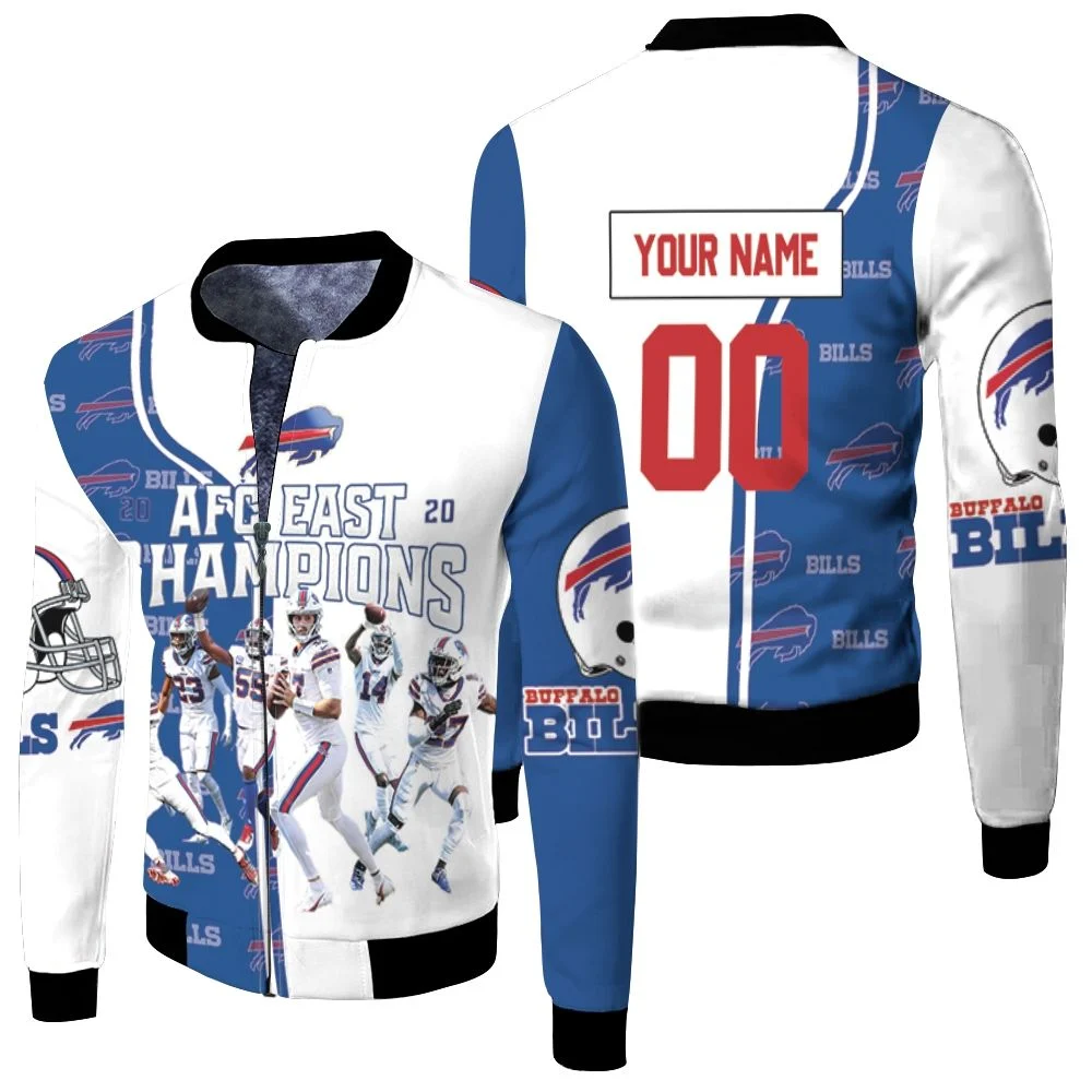 Buffalo Bills Afc East 2020 Champions Personalized Fleece Bomber Jacket