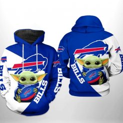 Buffalo Bills NFL Baby Yoda Team 3D Printed Hoodie