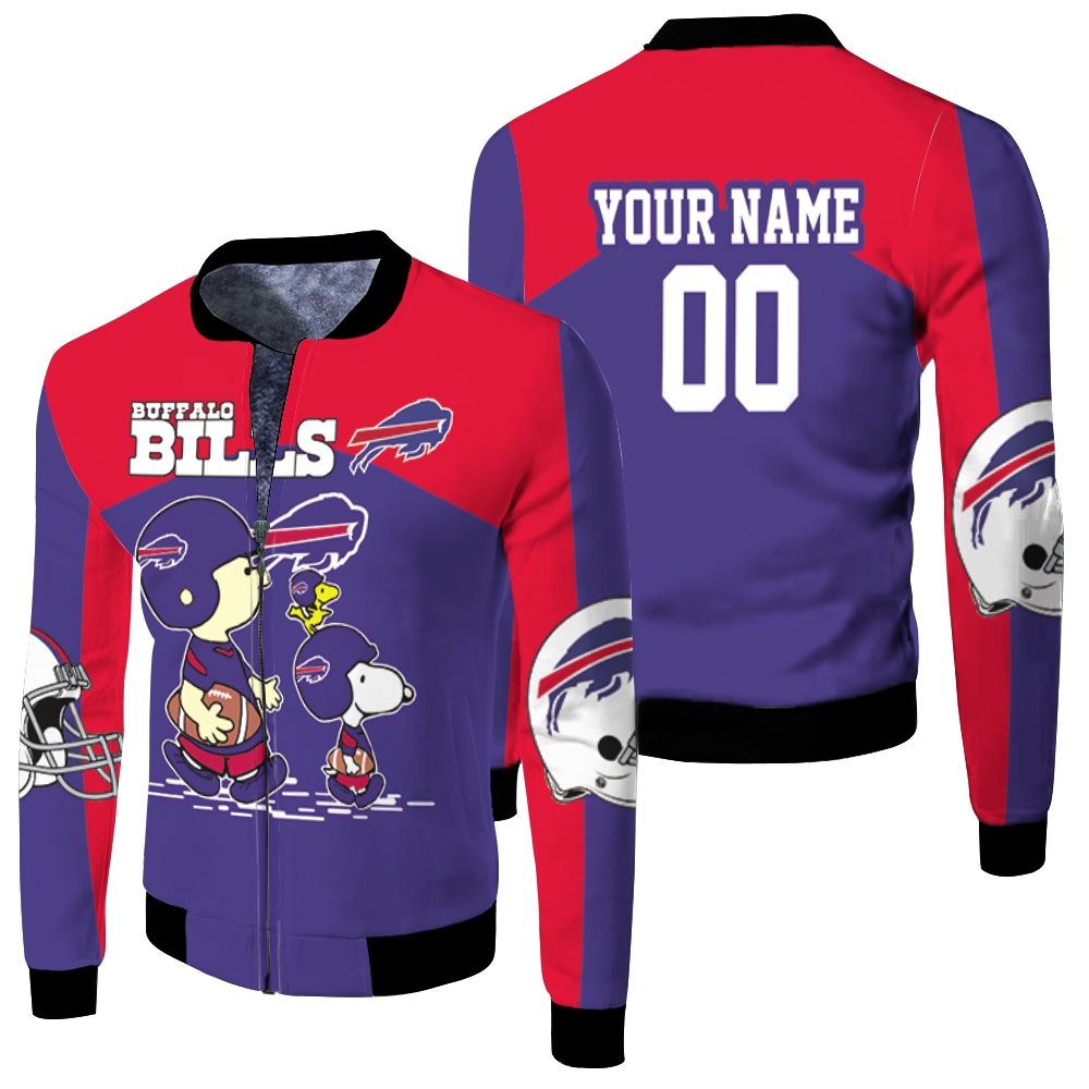 Buffalo Bills Snoopy Fan Now Any Forever 2020 Afc East Champions Personalized Fleece Bomber Jacket