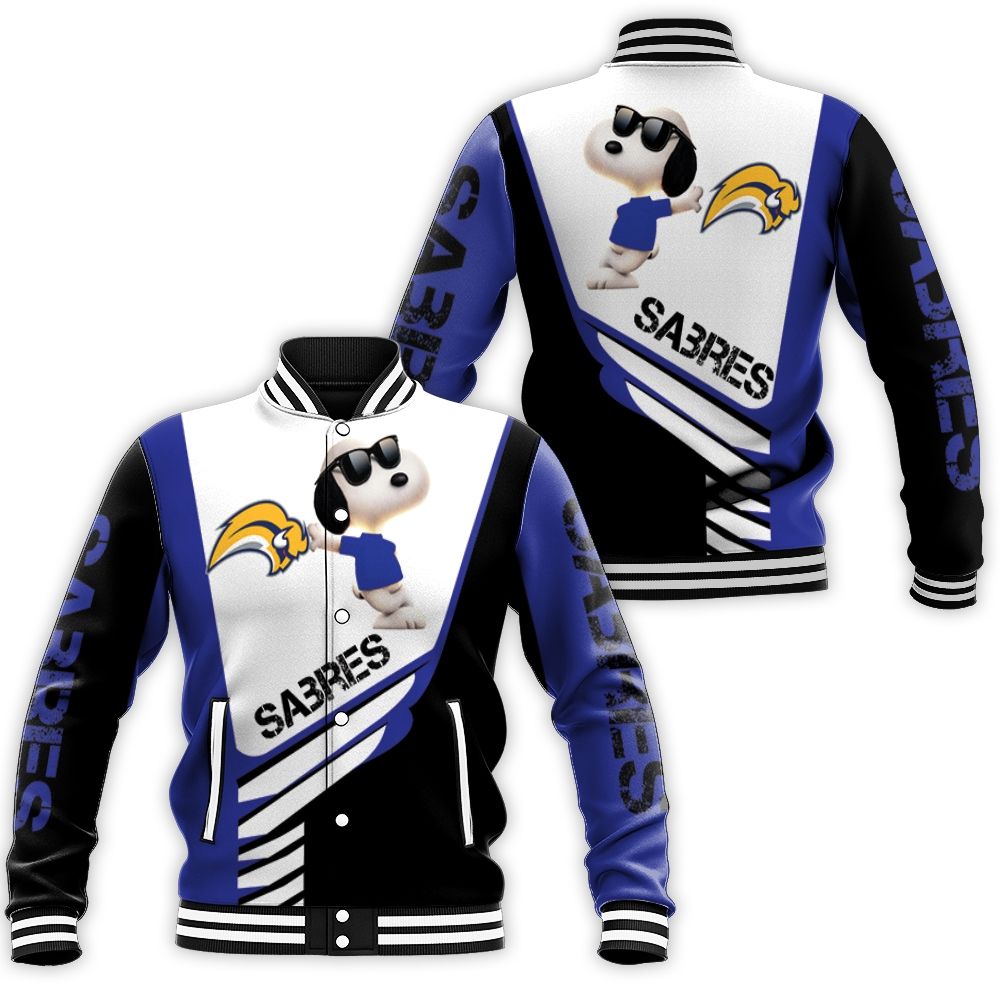 Buffalo Sabres Snoopy For Fans 3d Baseball Jacket