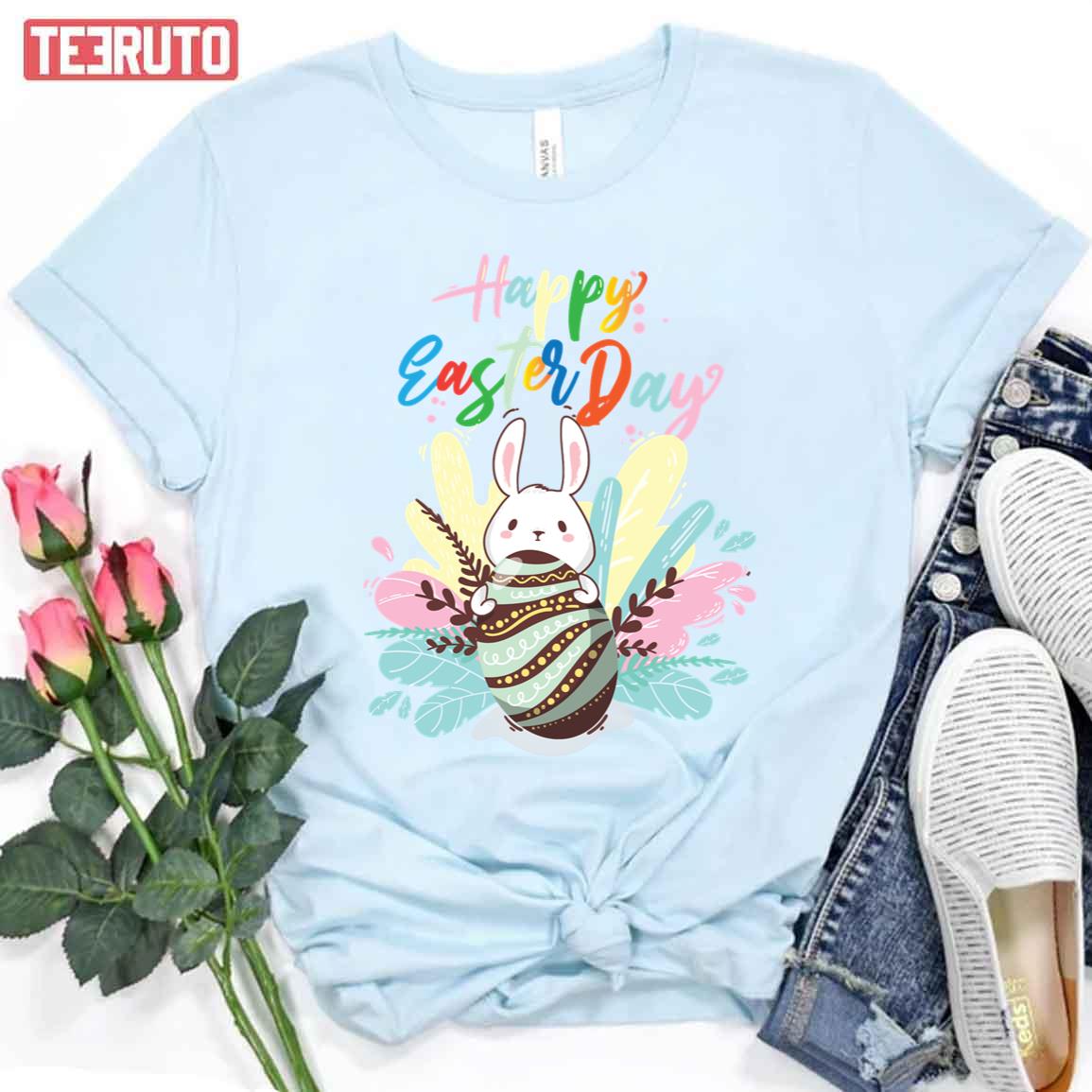 Bunny Happy Easter Day Women T-Shirt