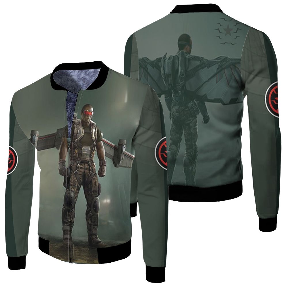 Captain America And The Winter Soldier Become Real Warrior Fleece Bomber Jacket