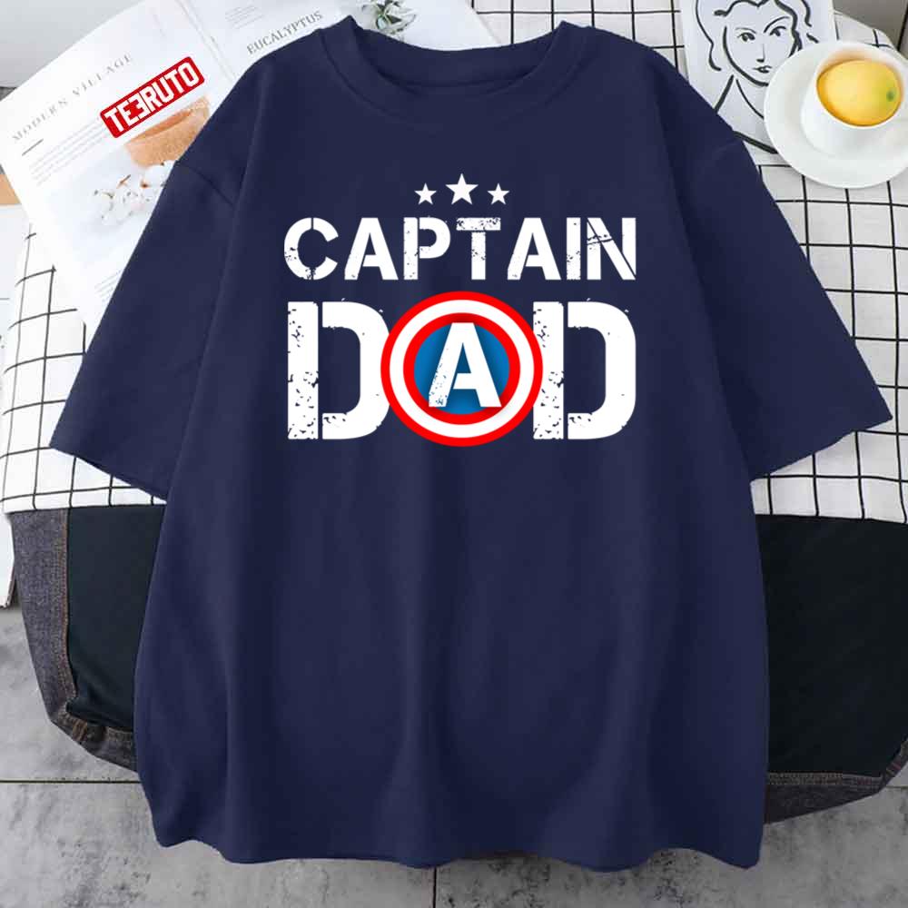 Captain Dad Superhero For Father’s Day Unisex T-Shirt