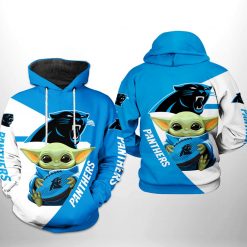 Carolina Panthers NFL Baby Yoda Team 3D Printed Hoodie