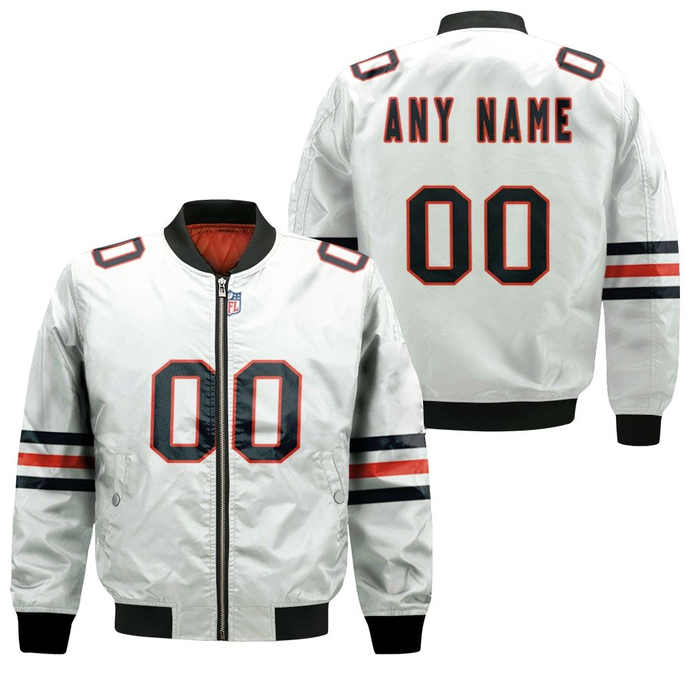Chicago Bears Nfl American Football Team Custom Game White 3d Designed Allover Custom Gift For Bears Fans Bomber Jacket