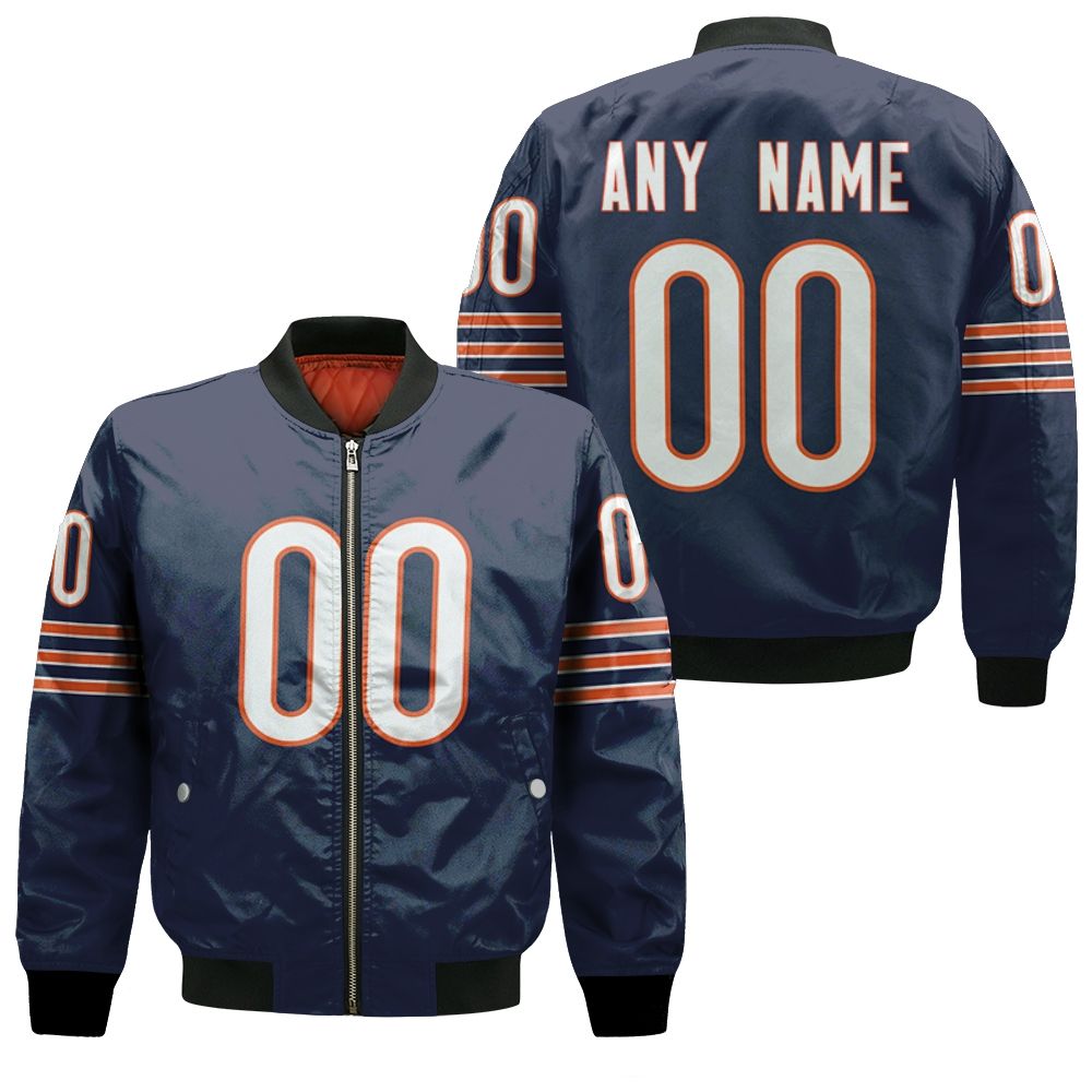 Chicago Bears Nfl American Football Team Legacy Vintage Navy 3d Designed Allover Custom Gift For Bears Fans Bomber Jacket