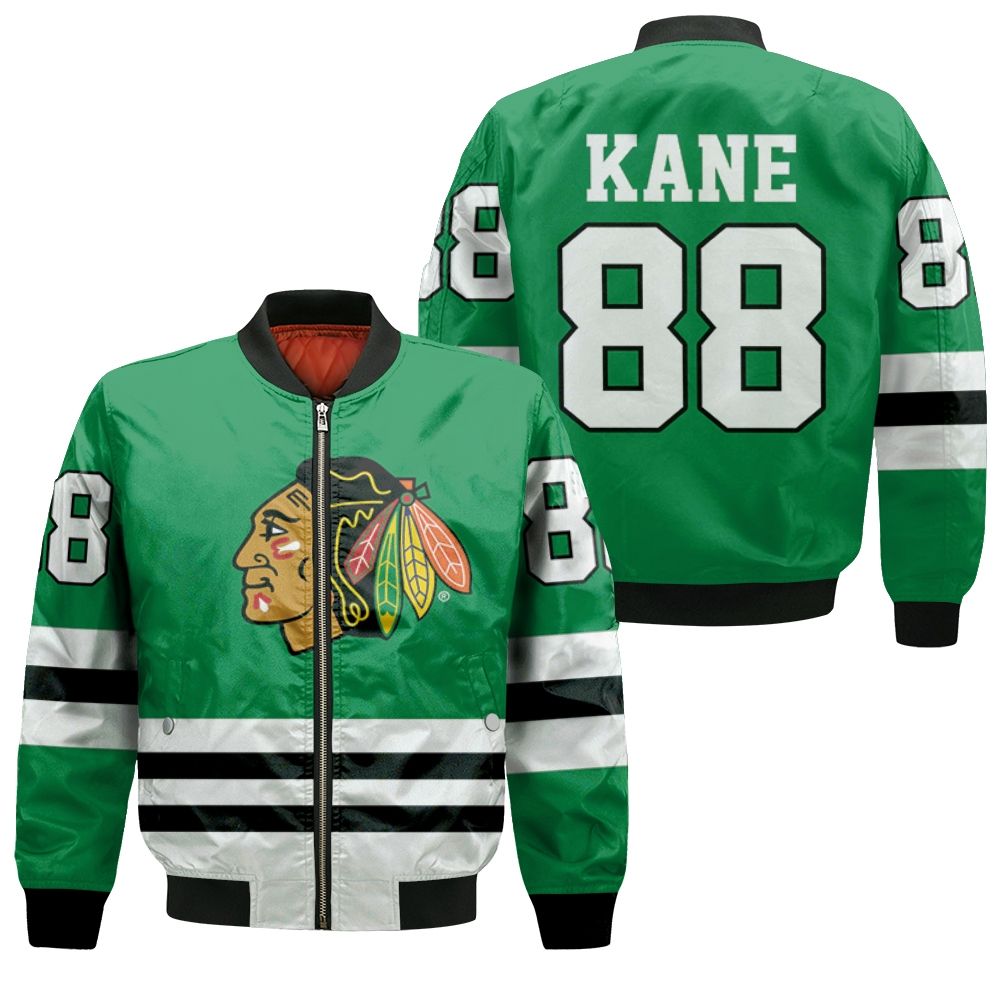 Chicago Blackhawks 88 Kane Jersey Inspired Bomber Jacket