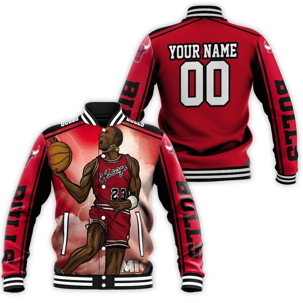 Chicago Bulls Michael Jordan Legends For Fans Personalized Baseball Jacket