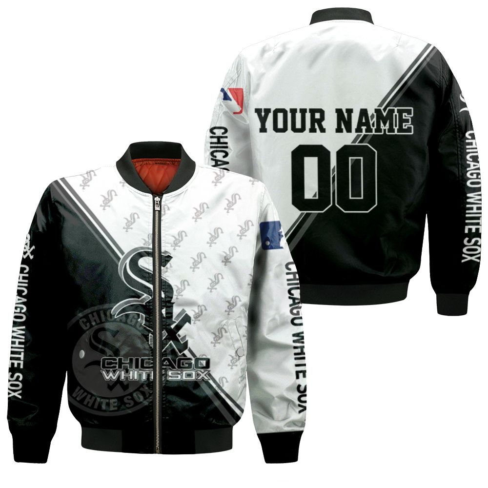 Chicago White Sox Black And White For Fan 3d Personalized Bomber Jacket