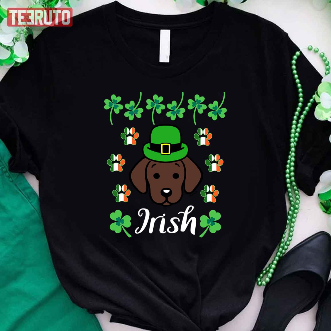 Chocolate Labrador Irish Unisex T-Shirt