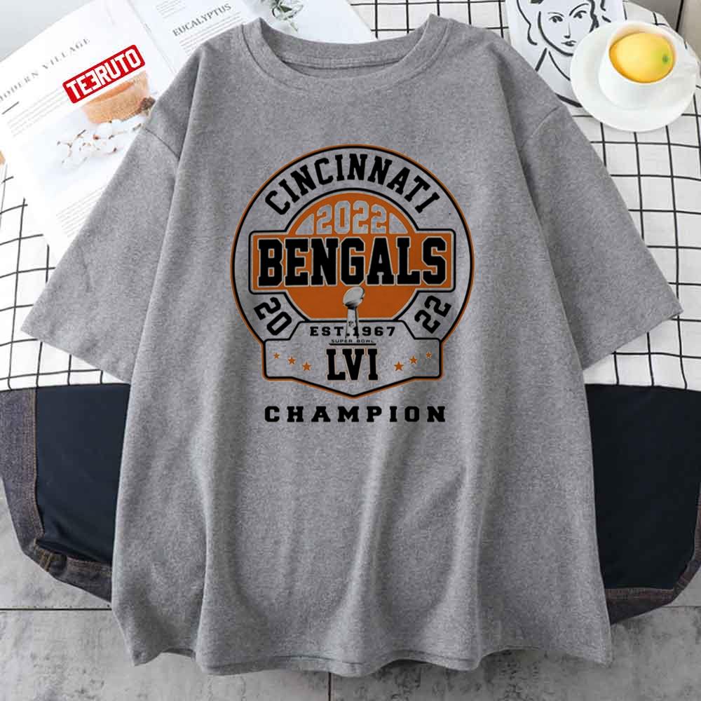 Cincinnati Bengals Super Bowl Lvi 2022 Champion Cincinnati Bengals Unisex T-Shirt