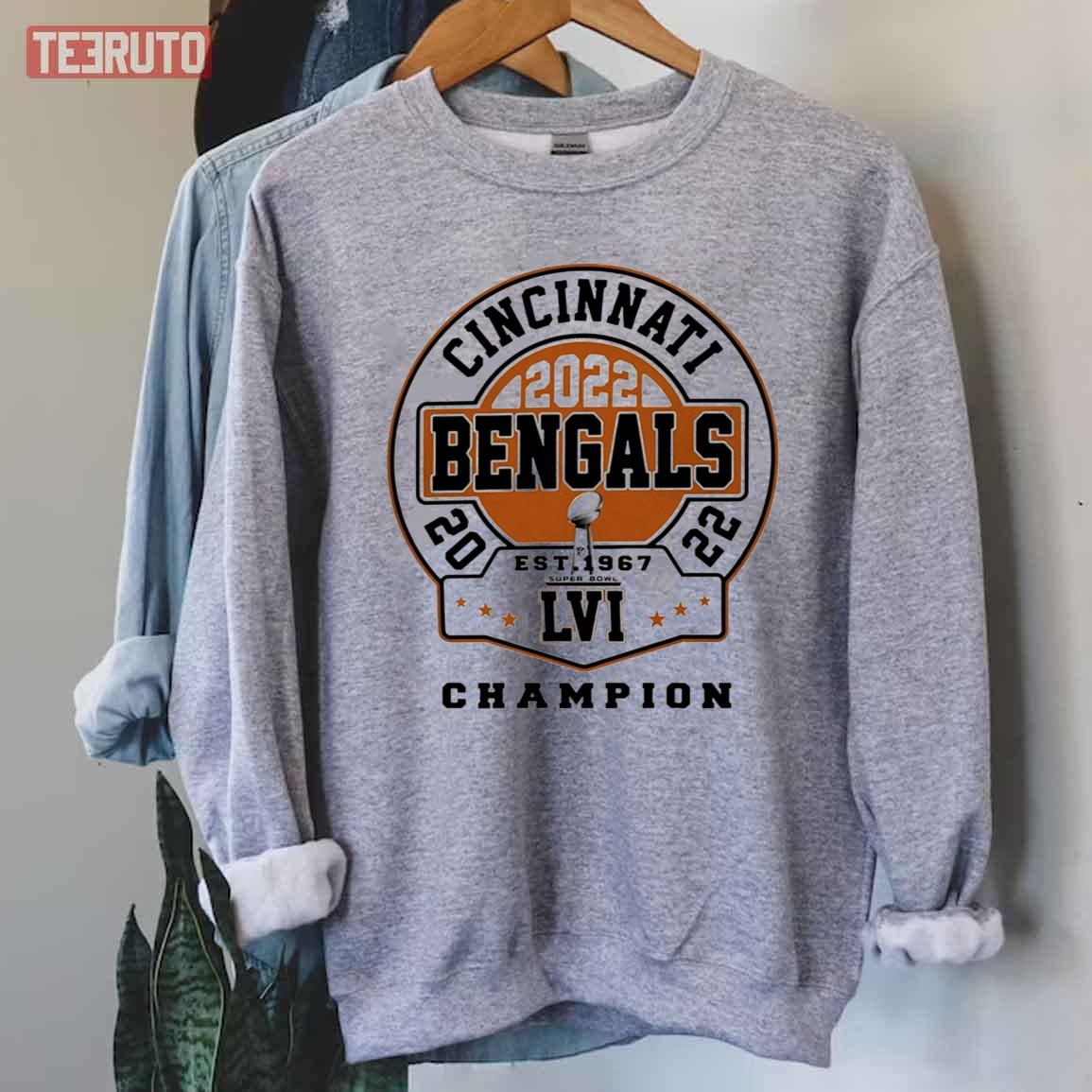 CINCINNATI BENGALS SUPER BOWL LVI & Championship Unisex Hoodie