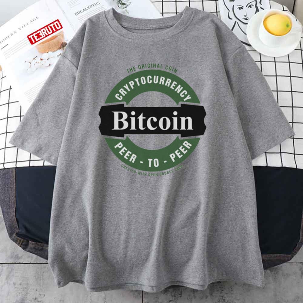 Coin Bitcoin Beer Logo Cryptocurrency Peer Ro Peer Unisex T-Shirt