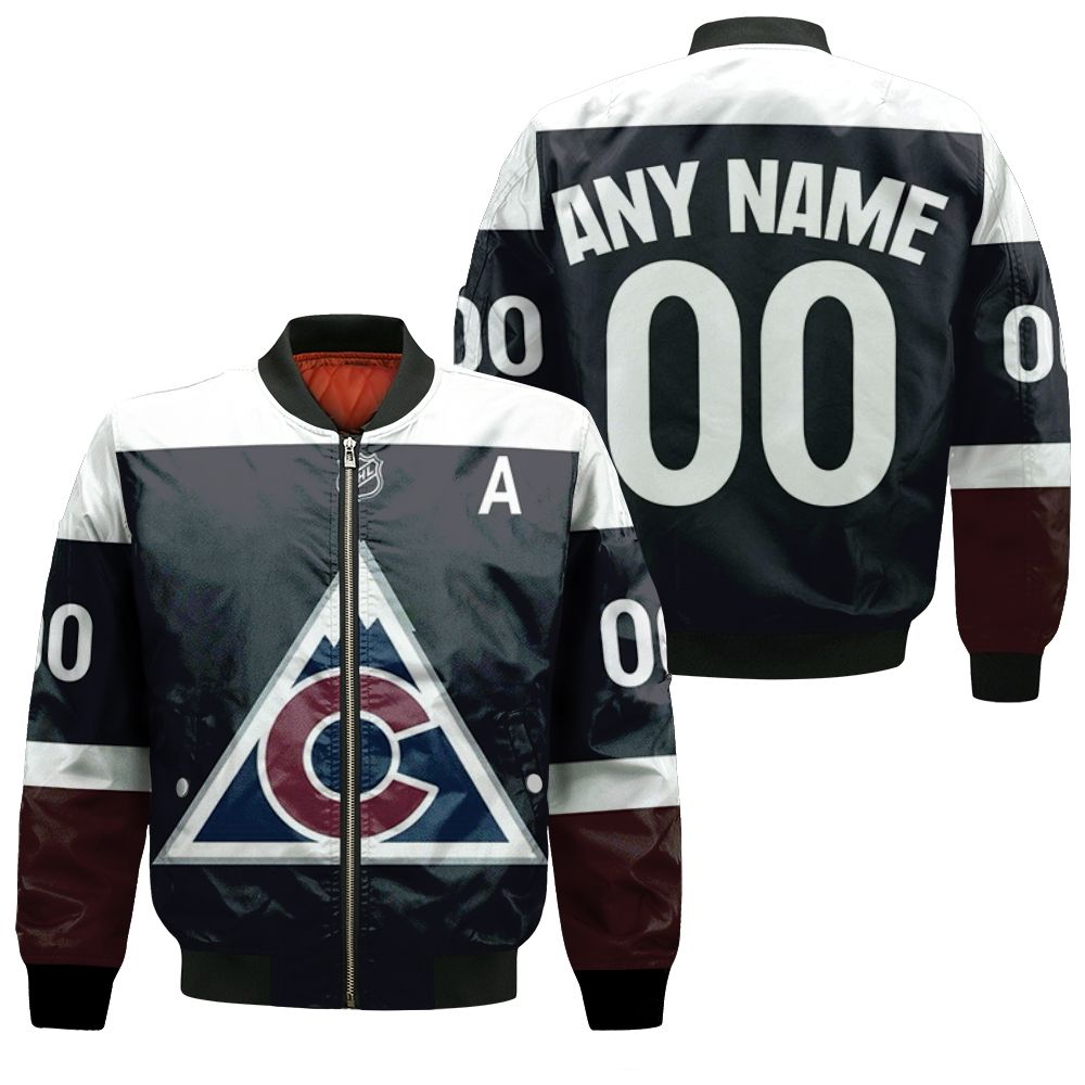 Colorado Avalanche Nfl Ice Hockey Logo Team 2020 Navy Jersey 3d Designed Allover Custom Gift For Avalanche Fans Bomber Jacket