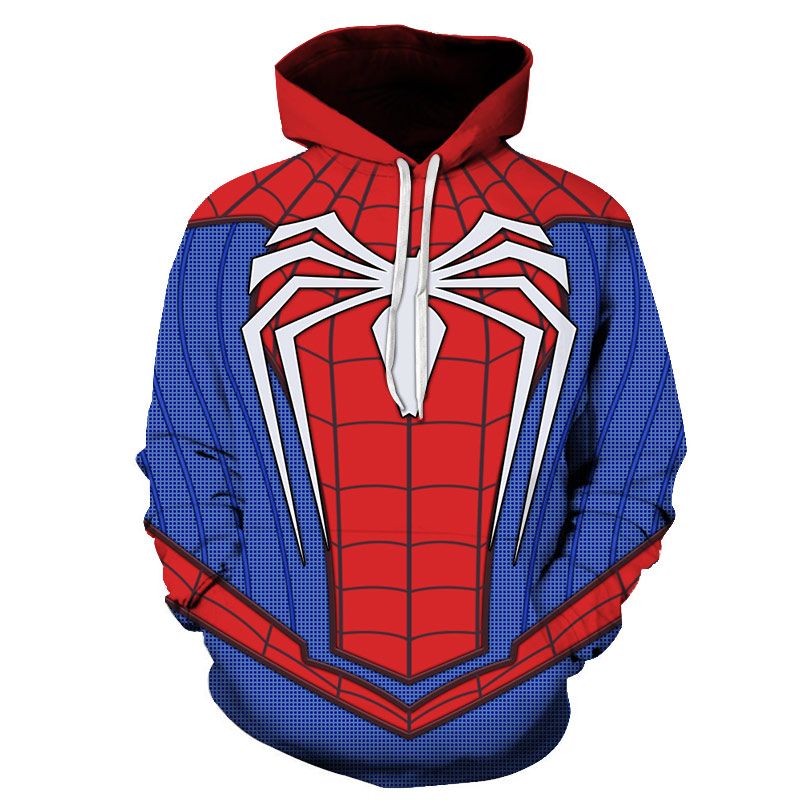 Costume Spider Man Red Blue Suit 3D Printed Hoodie