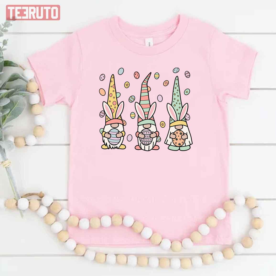 Cute Easter Gnomes And Easter Gonks For Egg Hunting Kid T-Shirt