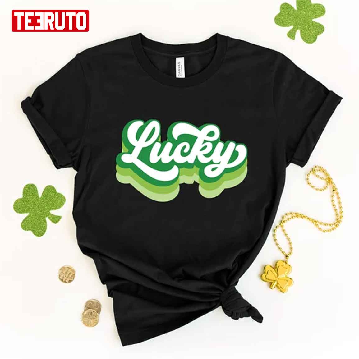 Cute Retro Lucky St Patricks Day T-Shirt