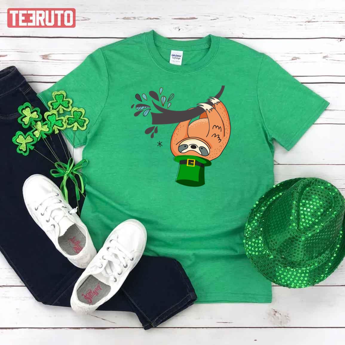 Cute Sloth St Patricks Day Unisex T-Shirt