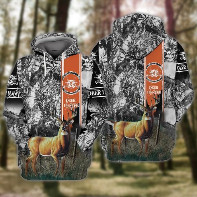 Deer Hunting 3d Zip Hoodie