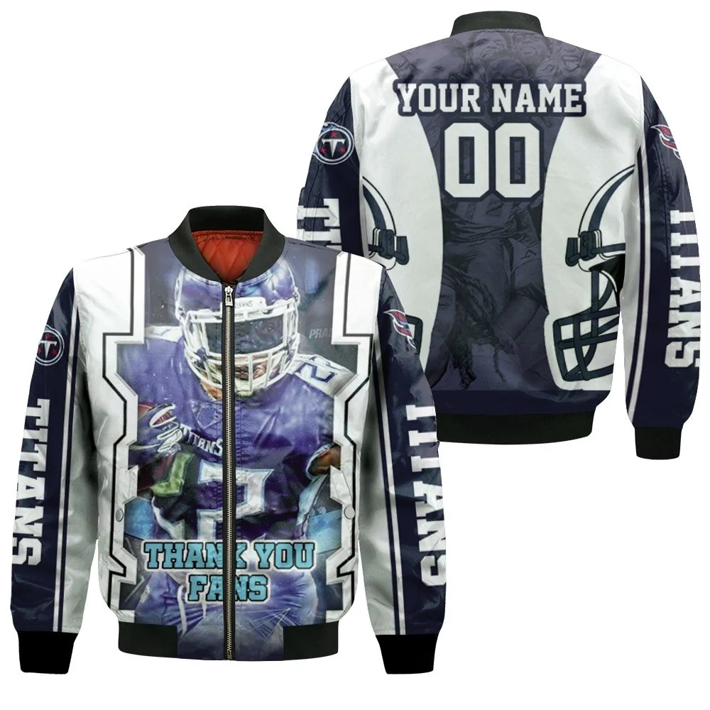 Derrick Henry 22 Tennessee Titans Afc Soth Champions Division Super Bowl 2021 Personalized Bomber Jacket