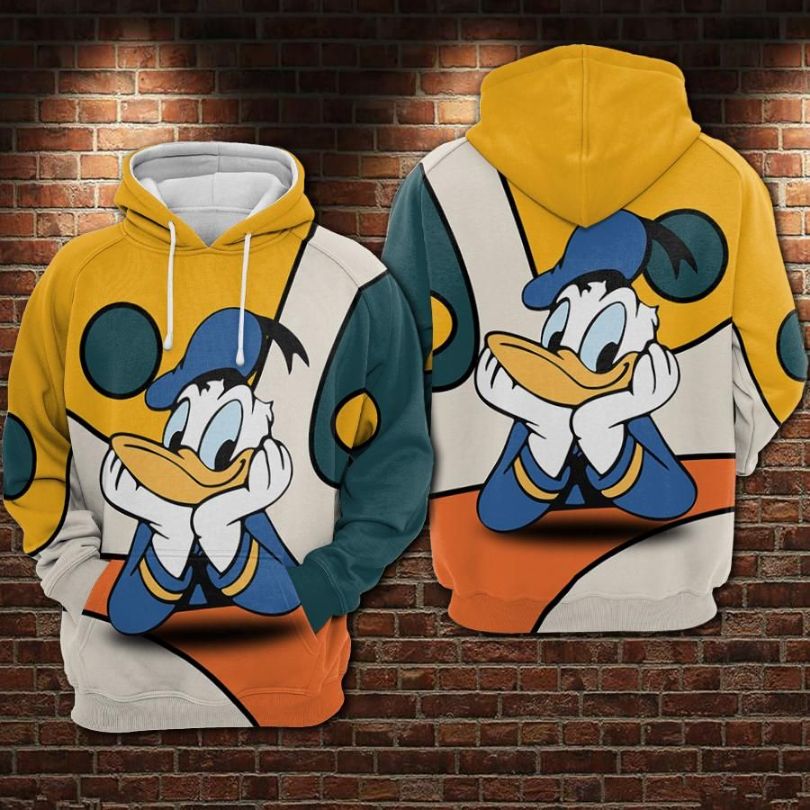 Donald Duck Movies The Disney Over Print 3d Zip Hoodie