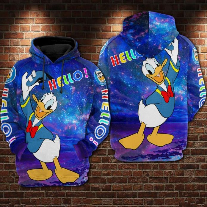 Louis Vuitton Donald Duck Hoodie 3D All Over Print - High-Quality