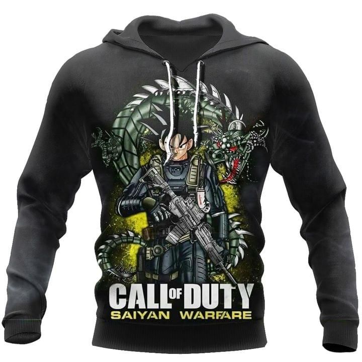 Dragon Ball Call Of Duty Saiyan Warfare 3d Hoodie