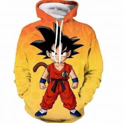 Dragon Ball Kid Goku Over Print 3d Zip Hoodie