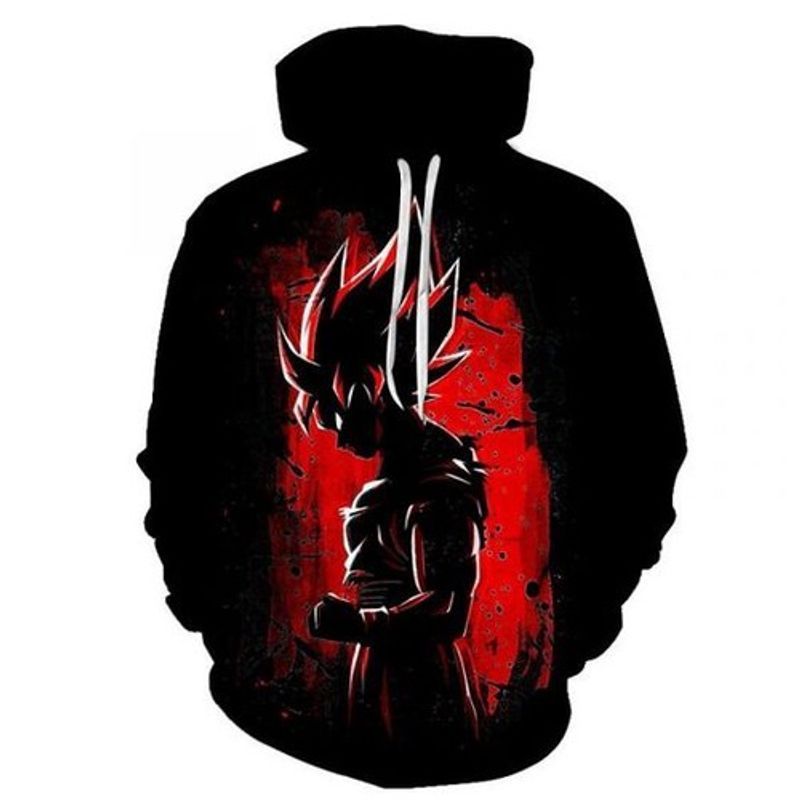 Dragon Ball Z Goku Over Print 3d Zip 40 Hoodie